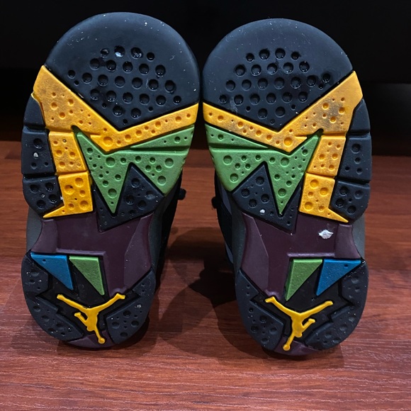 Air Jordan Boys 7 Retro BT Bordeaux Size 6C Gray 304772-034 - Picture 7 of 9